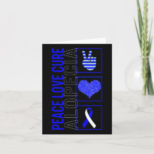 Love Cure Alopecia Awareness Ribbon Warrior Suppor Card