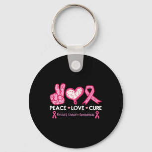 Love Cure Breast Cancer Awareness Fight Survivor W Key Ring