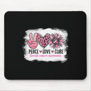 Love Cure Breast Cancer Awareness Pink Ribbon Mouse Pad