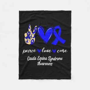 Love Cure Cauda Equina Syndrome Blue Awareness Fleece Blanket