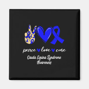 Love Cure Cauda Equina Syndrome Blue Awareness Magnet