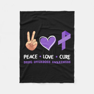 Love Cure Drug Overdose Awareness Fleece Blanket