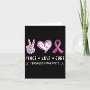 Love Cure Fibromyalgia Awareness Men Women Kids Card