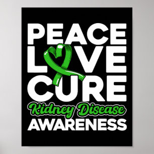 Love Cure Kidney Disease Awareness 1  Poster