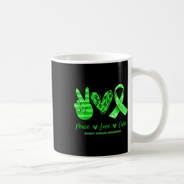 Love Cure Kidney Disease Awareness 3  Coffee Mug (Right)