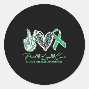 Love Cure Kidney Disease Awareness Gifts  Classic Round Sticker