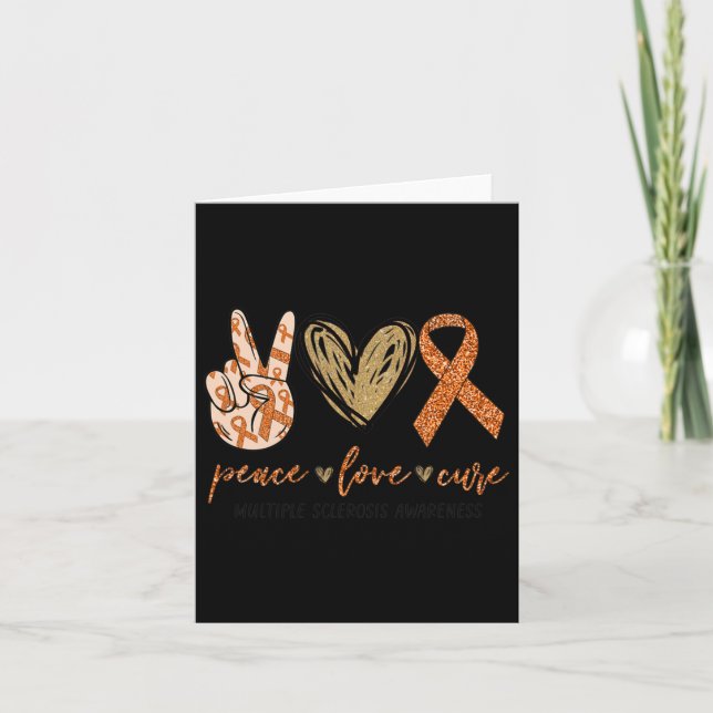 Love Cure Multiple Sclerosis Awareness Supporter  Card (Front)