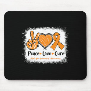 Love Cure Multiple Sclerosis Ms Awareness Orange Mouse Pad