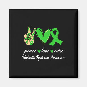 Love Cure Nephrotic Syndrome Green Ribbon Awarenes Magnet