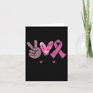 Love Cure Pink Ribbon Breast Cancer Awareness Wome Card