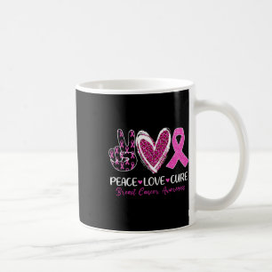 Love Cure Pink Ribbon Breast Cancer Awareness Wome Coffee Mug