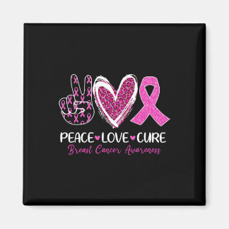 Love Cure Pink Ribbon Breast Cancer Awareness Wome Magnet