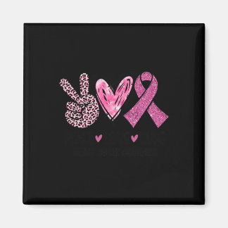 Love Cure Pink Ribbon Breast Cancer Awareness Wome Magnet