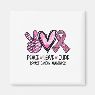 Love Cure Pink Ribbon Cancer Breast Awareness 1 Magnet