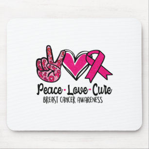 Love Cure Pink Ribbon Cancer Breast Awareness 3 Mouse Pad
