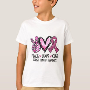 Love Cure Pink Ribbon Cancer Breast Awareness  T-Shirt