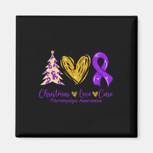 Love Cure Purple Ribbon Fibromyalgia Awareness 1 Magnet