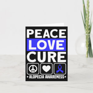 Love Cure Support Alopecia Awareness Ribbon 1 Card