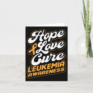 Love Cure Support Leukaemia Awareness Ribbon  Card