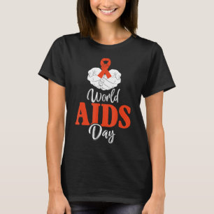 Love Cure World Aids Day HIVAIDS Awareness Men Wom T-Shirt