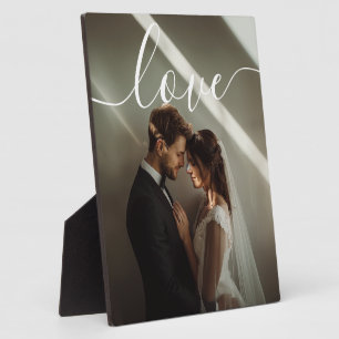 'Love' Custom couple photo Plaque