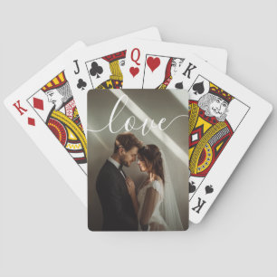 'Love' Custom couple photo Playing Cards