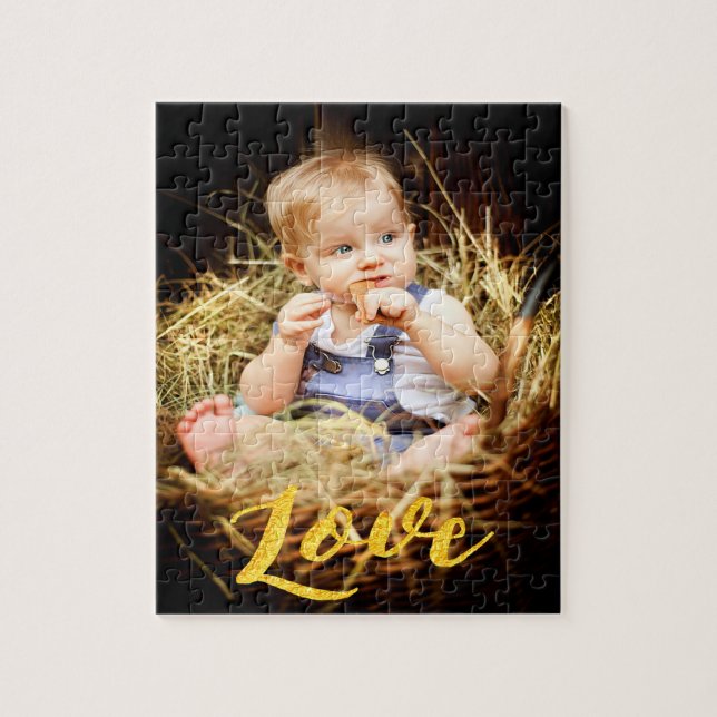 Love custom family photo kids or pet jigsaw puzzle (Vertical)