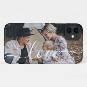 'Love' Custom family photo with custom name Case-Mate iPhone Case