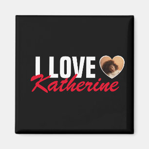 Love Custom Photo Heart and Name Poster Magnet