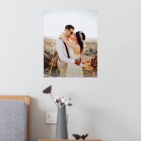 Love | Custom Photo Wedding Couple Foil Poster