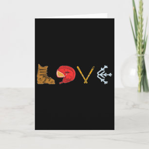 Love Cute Downhill Snow Skiing Winter Sports Alpin Card
