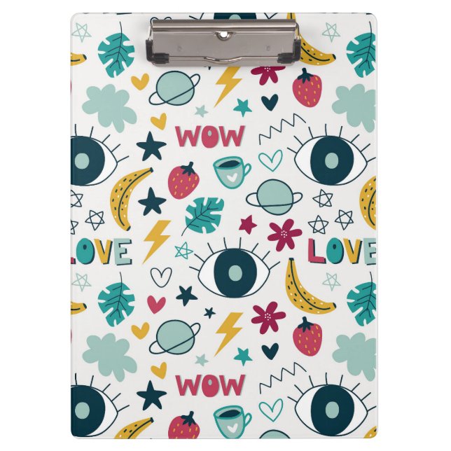 Love cute eye design               clipboard (Front)