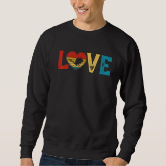 Love Cute Gerbil Lover Animals Heart Valentine's D Sweatshirt