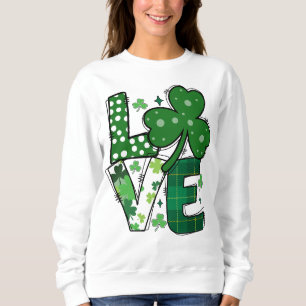 Love Cute Green St Patrick's Day Sweatshirt - C005