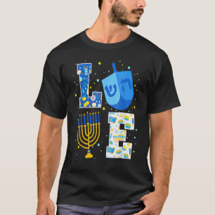 LOVE Cute Hanukkah 2022 Decorations Dreidel Menora T-Shirt