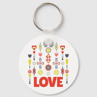 LOVE Cute Minimalist Anniversary Key Ring