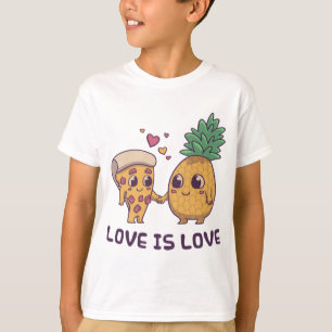 Love Cute Pride Pineapple Pizza T-Shirt