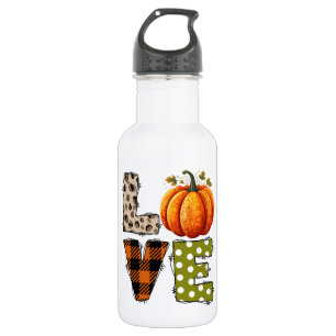 LOVE – Cute Pumpkin & Polka Dot Letters 532 Ml Water Bottle