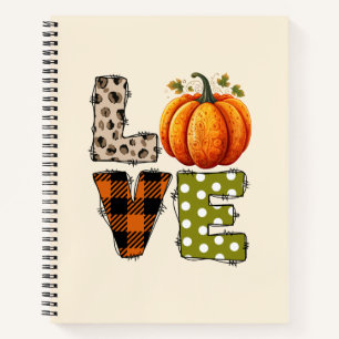 LOVE – Cute Pumpkin & Polka Dot Letters Notebook