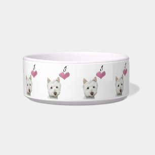 Love Cute Westie Dog Pet Bowl