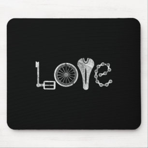 Love Cycling Biking Bicycle Rider Bike Riding  Mouse Pad