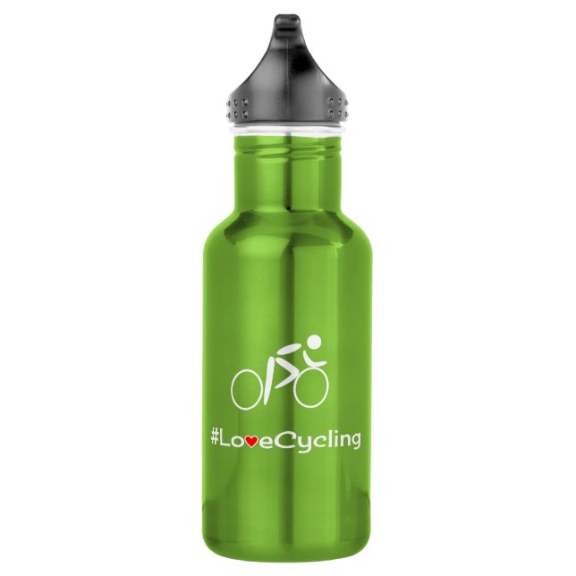 Love cycling slogan cyclist 532 ml water bottle (Right)