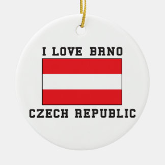 Love Czech Republic Ceramic Tree Decoration