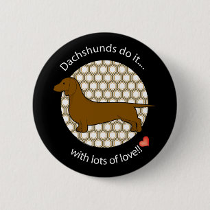 Love Dachshund 6 Cm Round Badge
