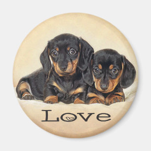 Love Dachshund Puppy Dog Fridge Magnet