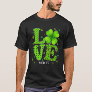 Love Dad Green Plaid Leopard St Patrick's Day Sham T-Shirt