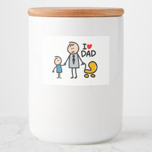 Love Daddy print Food Label