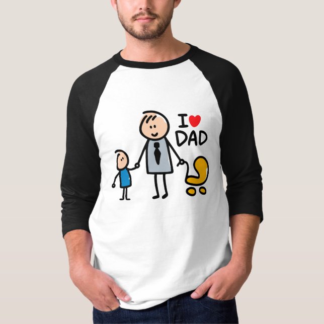 Love Daddy print T-Shirt (Front)