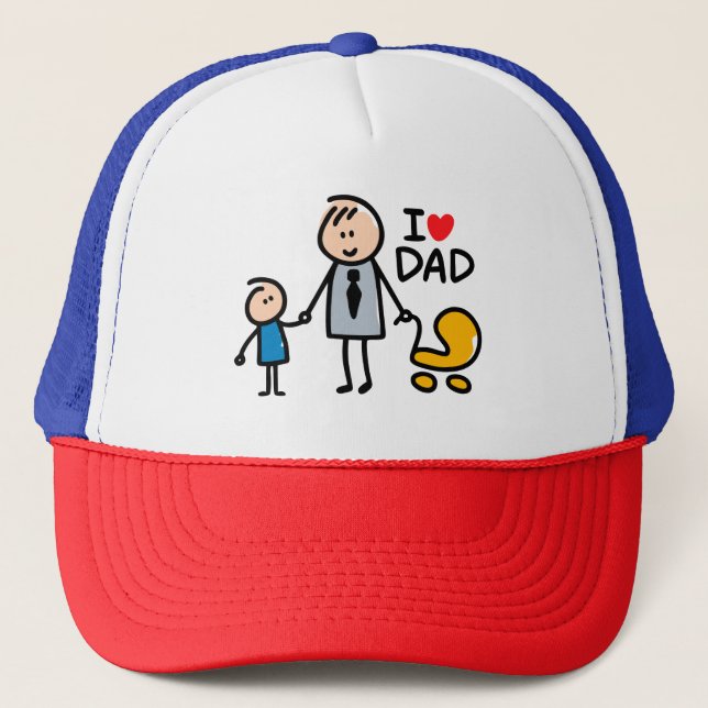Love Daddy print Trucker Hat (Front)