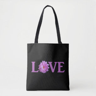 Love Dahlia Lavender Tote Bag
